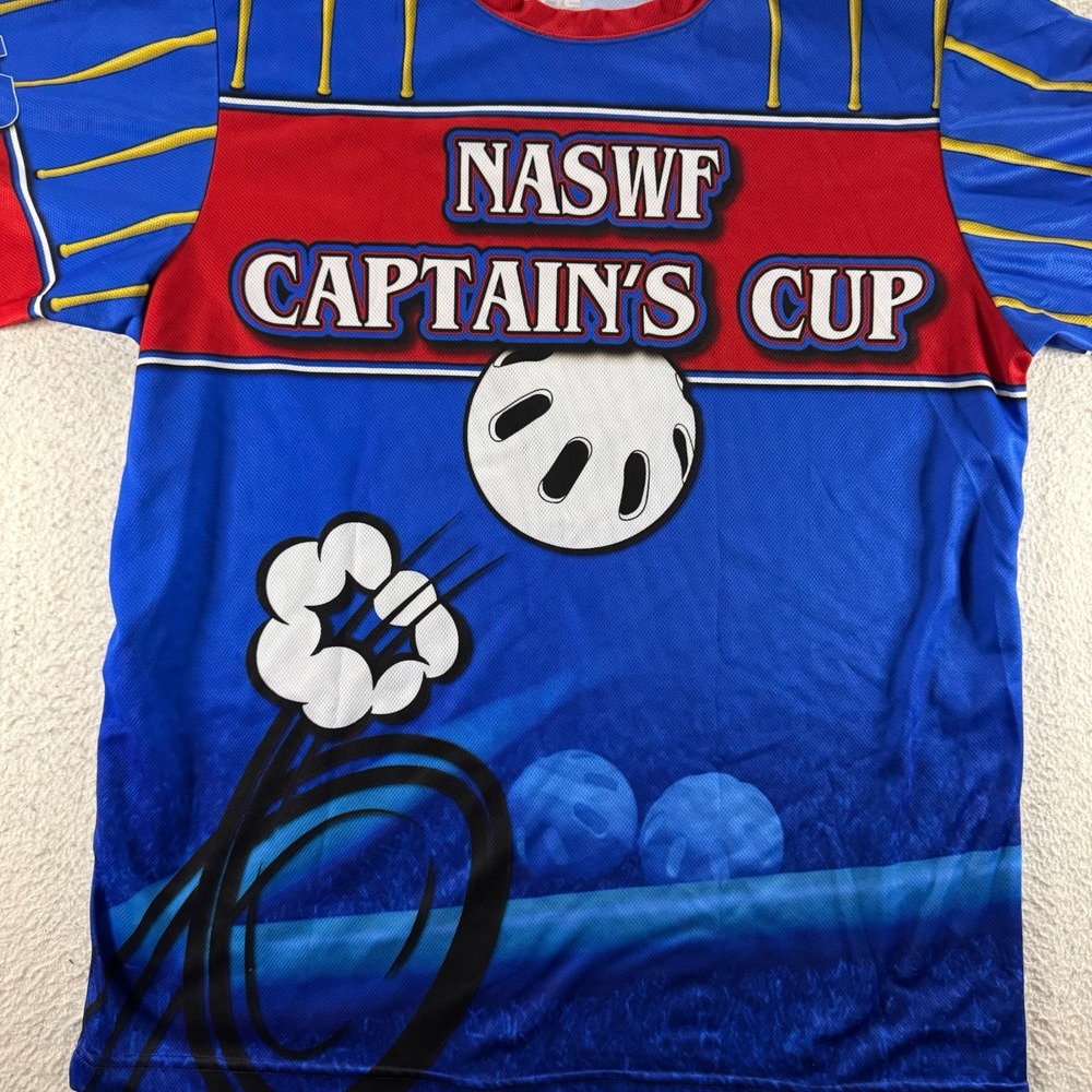 Naval Air Station Whiting Field Nasw Captains Cup Jersey Men XL Blue Red Graphic